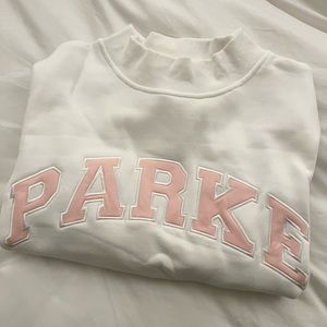 LIMITED EDITION PARKE Varsity Mockneck Valentine’s Sweatshirt
